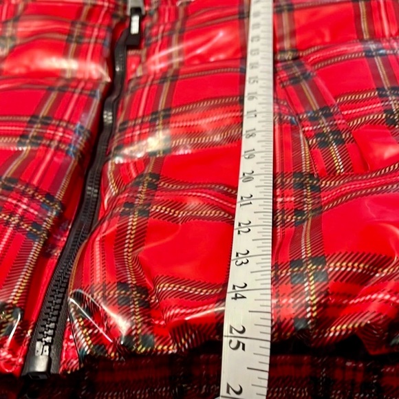 ⚡️SALE⚡️Juicy Couture Black Label Plaid Tartan Patent Puffer Jacket NWOT - Picture 12 of 17
